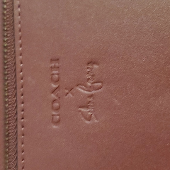 Coach x Selena Leather Crossbody Clutch Foldover Crystal Embellishment F39313 - Picture 3 of 4